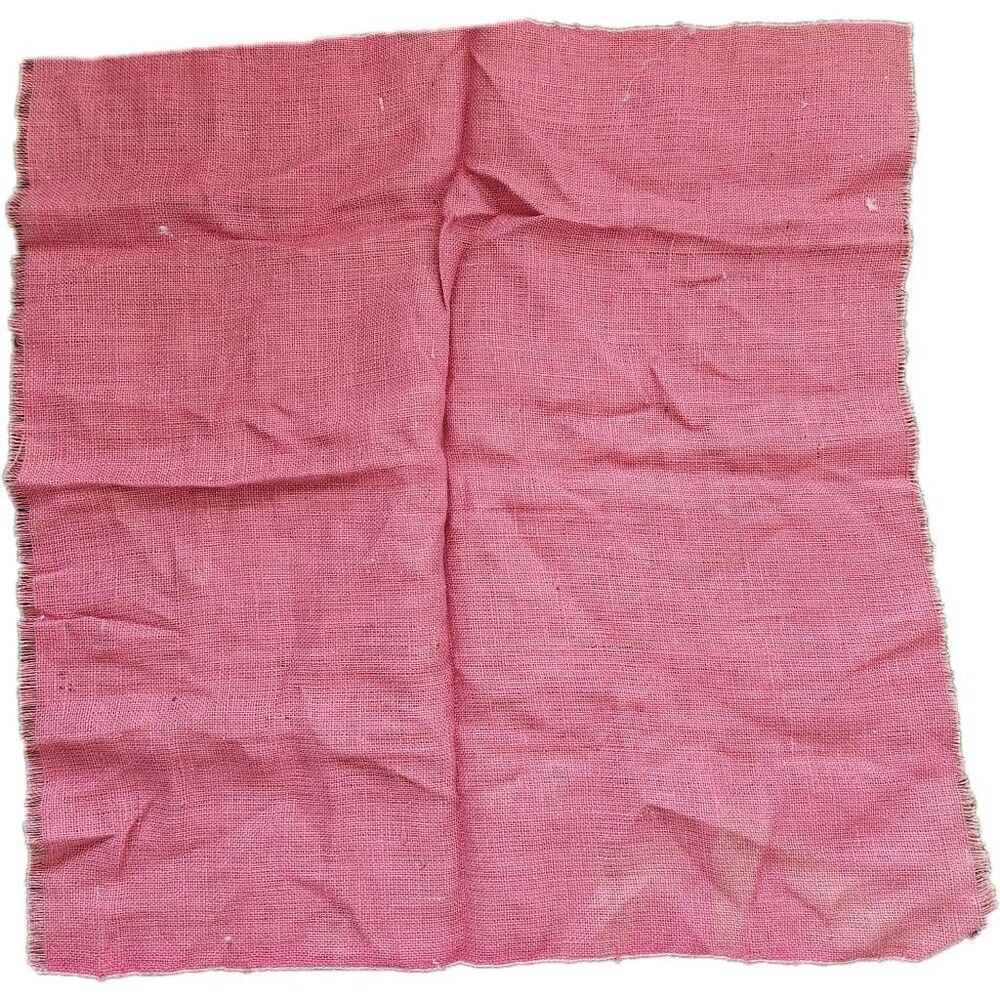 Brick red scrap burlap farm material fabric barn picnic art crafts rough